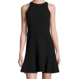 Theory Black Dress with Ruffled Hem